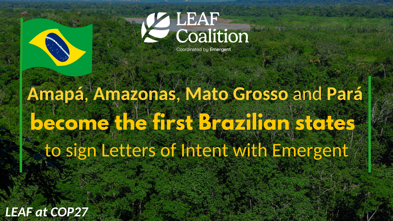 First Brazilian states sign Letters of Intent with Emergent 