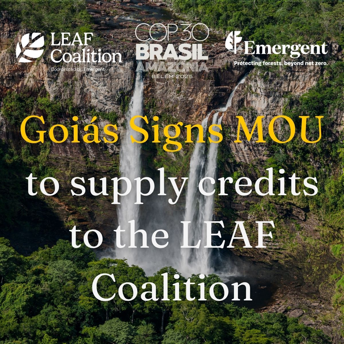 Goiás Signs Memorandum of Understanding (MOU) With Emergent to Supply Carbon Credits to the LEAF Coalition